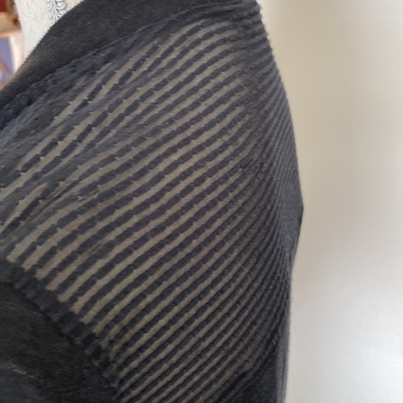 Black lightweight button down or open sweater - Picture 7 of 10
